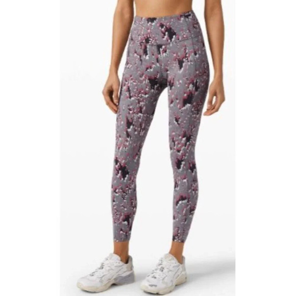 Lululemon Fast and Free High Rise Tight 25" Floral Flux Multi-sz 4 - Picture 4 of 9